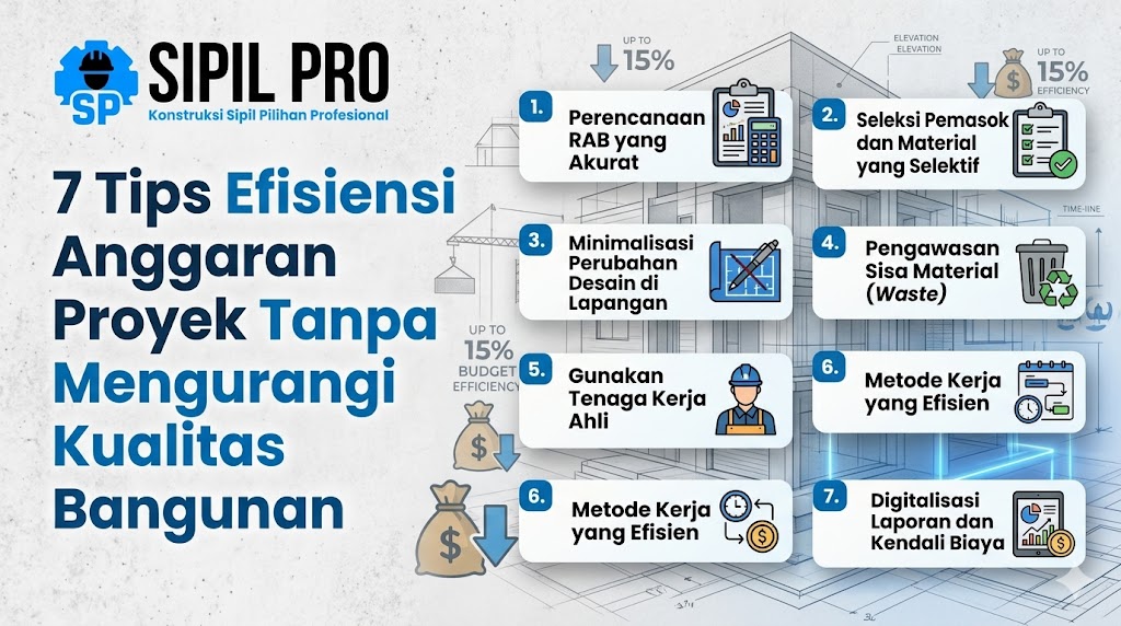 7 Tips Efisiensi Anggaran Proyek Tanpa Mengurangi Kualitas Bangunan