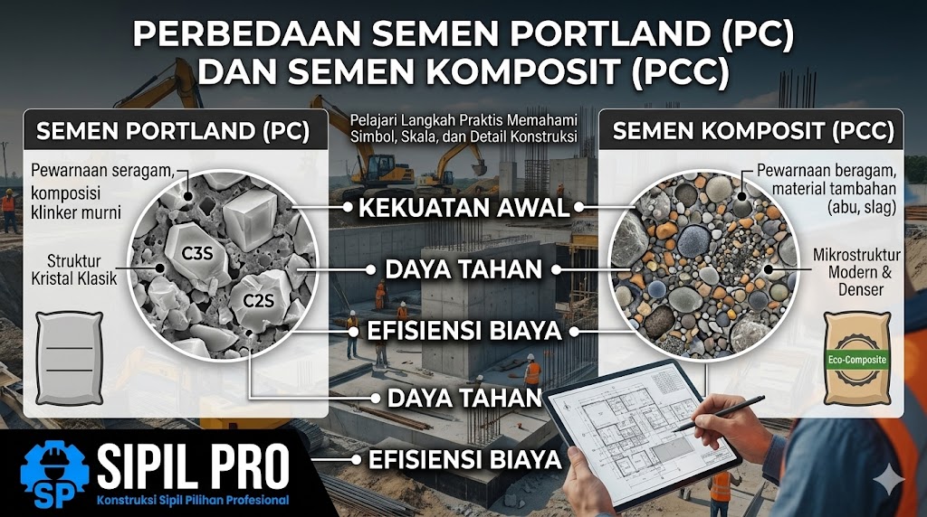 Perbedaan Semen Portland (PC) dan Semen Komposit (PCC)