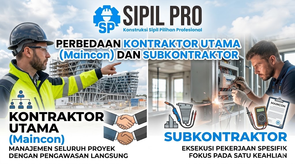 Perbedaan Kontraktor Utama (Maincon) dan Subkontraktor