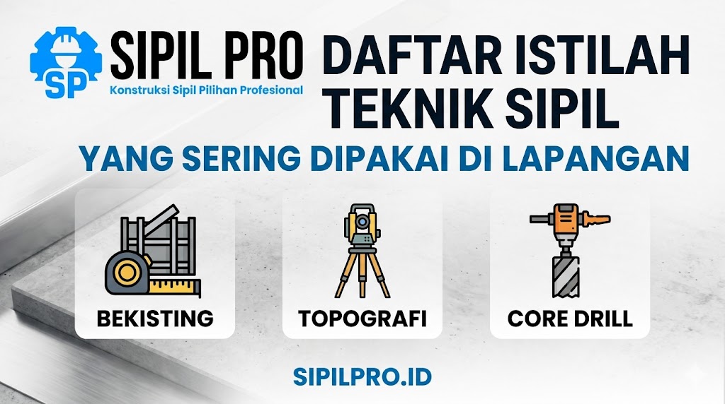 Daftar Istilah Teknik Sipil yang Sering Dipakai di Lapangan