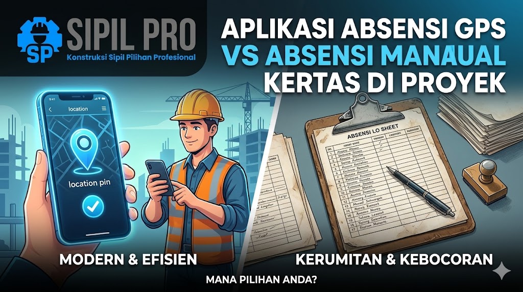 Aplikasi Absensi GPS vs Absensi Manual Kertas di Proyek