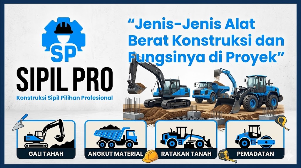 Jenis-Jenis Alat Berat Konstruksi dan Fungsinya di Proyek